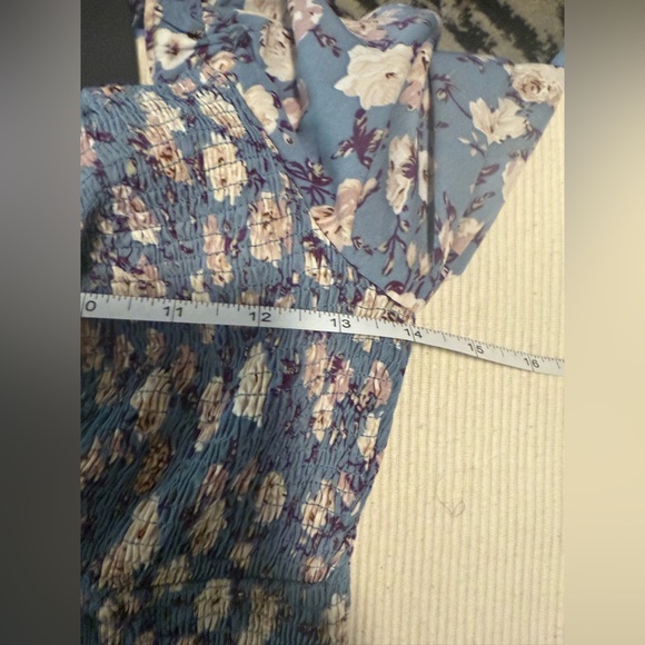 Lulu's Floral Blue Dress - Picture 6 of 8
